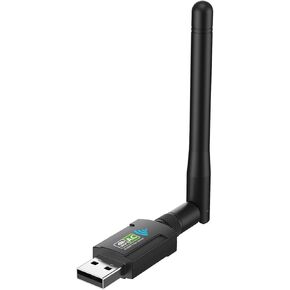 AC600 USB WiFi Adapter for PC Wireless USB Network Adapters Dual Band 2.4GHz， 5GHz，Supports Win11/10/8/7/XP. Black