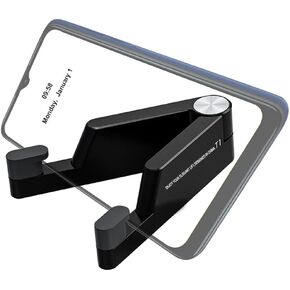 Cell Phone Stand, Foldable Phone Holder for Desk, Portable Phone Stand Compatible with All Smart Phone, iPhone 15 14 13 12 Pro Max, iPad Mini and 7-9" Tablet (Black)