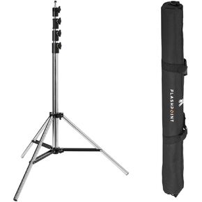 Flashpoint Pro Air-Cushioned Heavy-Duty Light Stand (Chrome, 13')