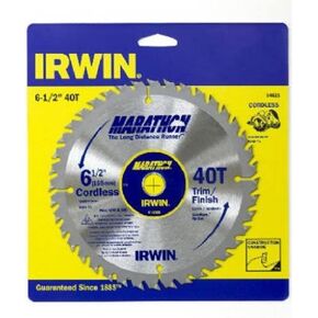 IRWIN Tools MARATHON Carbide Cordless Circular Saw Blade, 6 1/2-inch, 40T (14023)
