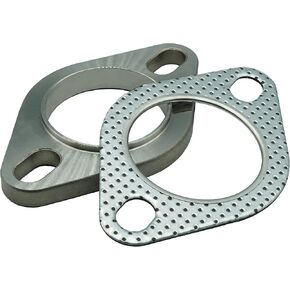 SHINTONES 2.5 Inch 3-Bolt Exhaust Flange Connection Kit, Flange and Gasket for Exhaust Turbo Downpipe Catback Headers Stainless Steel 63mm