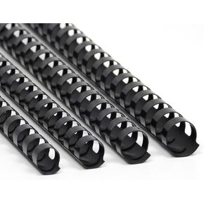 Rayson CR16202225BK Plastic Binding Combs 5/8 in. 13/16in, 7/8in, 1in, 19-Ring Letter Size, Black Comb Binding Spines, Multi-Size Pack of 40