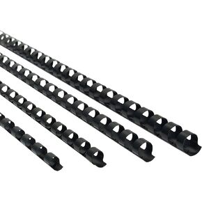 Rayson CR16202225BK Plastic Binding Combs 5/8 in. 13/16in, 7/8in, 1in, 19-Ring Letter Size, Black Comb Binding Spines, Multi-Size Pack of 40