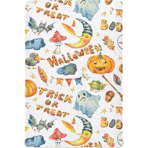 Watercolor Halloween Party Crib Sheets Soft Breathable Fitted Baby Crib Sheets Mattress Cover for Girl Boys, 52" x 28" x 9"