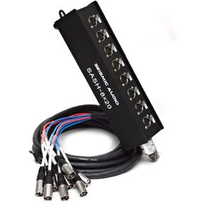 الصوت الزلزالي - SASH-4x20 - 4 قنوات XLR إرسال كابل ثعبان فرعي - 20 قدم