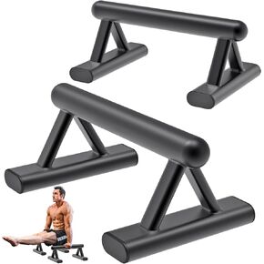 SELEWAERE Metal Parallettes Floor Workout Push Up Handles Non-Slip Pushup Bars Handstand Bars for Calisthenic Fitness Sturdy Steel Tubing with NBR Foam Covered Grip, Load up to 600 lbs