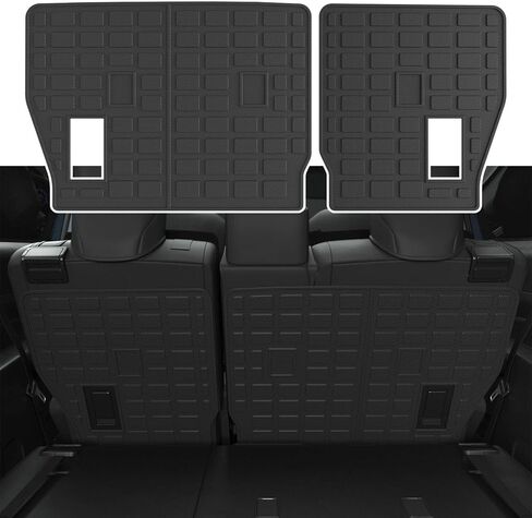 Cargo Mat with Backrest Mat Compatible with 2024 Toyota Grand Highlander Cargo Mat TPE Material Back Seat Protector Replacement for 2024 Toyota Grand Highlander Accessories in Saudi Arabia