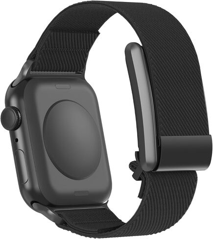 Apple Watch & Whoop Band Combo: Hybrid Athlete Band - Breathable, Odor-Resistant Nylon Strap Compatible with Apple Watch & Whoop 4.0 for Ultimate Comfort and Durability (Black) 42mm, 44mm, 45mm, 49mm in Saudi Arabia