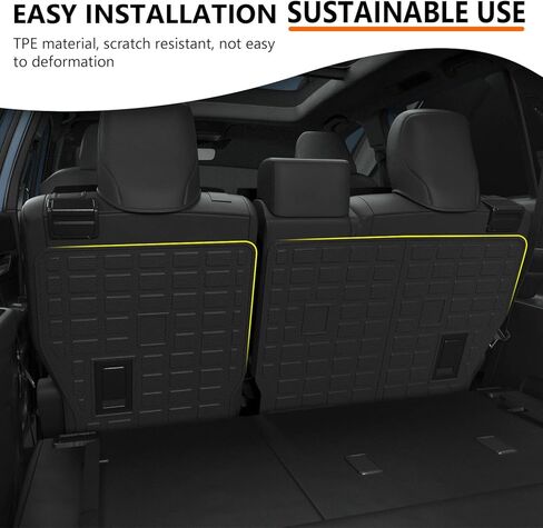 Cargo Mat with Backrest Mat Compatible with 2024 Toyota Grand Highlander Cargo Mat TPE Material Back Seat Protector Replacement for 2024 Toyota Grand Highlander Accessories in Saudi Arabia