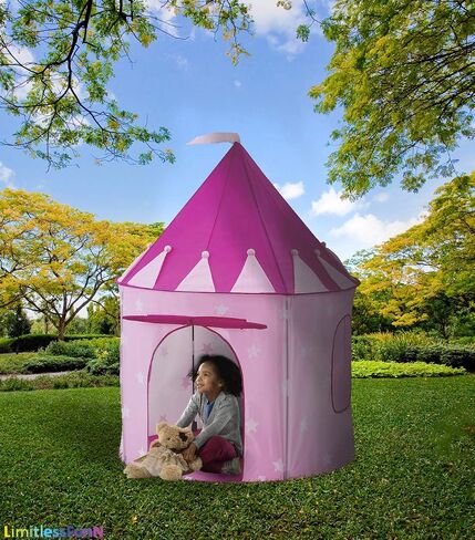 LimitlessFunN Kids Rocket Ship Tent with Star Lights & Carrying Case for Boys & Girls, Indoor & Outdoor in Kuwait