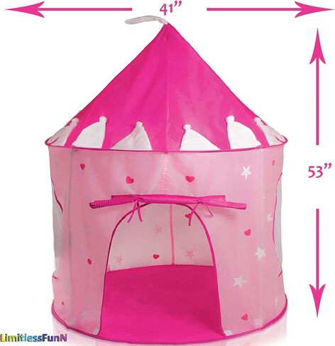 LimitlessFunN Kids Rocket Ship Tent with Star Lights & Carrying Case for Boys & Girls, Indoor & Outdoor in Kuwait