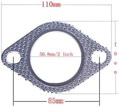 JOIUYOLJ Exhaust Flange Gasket 3.5-inch 2Pcs 3-Bolt for Multipurpose Manifold Catalytic Converter Turbine Header Replacement Shaft Return Engine Exhaust Pipe in Kuwait