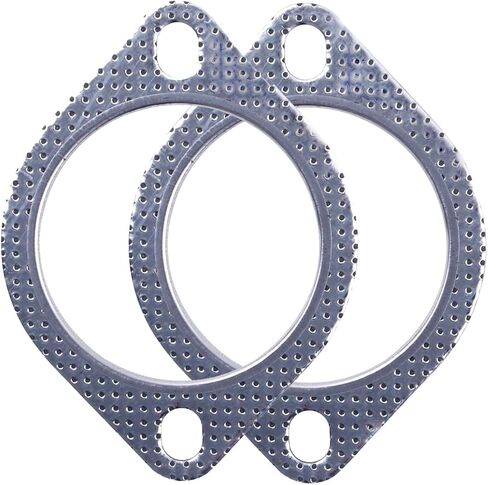 JOIUYOLJ Exhaust Flange Gasket 3.5-inch 2Pcs 3-Bolt for Multipurpose Manifold Catalytic Converter Turbine Header Replacement Shaft Return Engine Exhaust Pipe in Kuwait