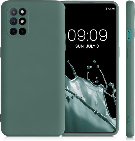 حافظة kwmobile متوافقة مع حافظة OnePlus 8T - غطاء هاتف نحيف واقٍ من السيليكون TPU - أخضر غابة in Saudi Arabia