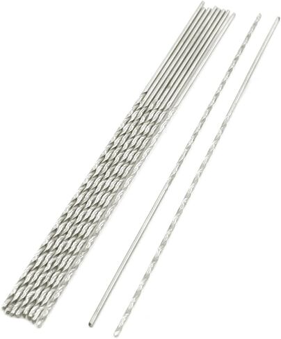 uxcell 20Pcs Twist Drill Bit Set 1.5mm Diamond High Speed Steel (HSS) Straight Shank for Ceramic Jewelry sea Glass, Silver in Saudi Arabia