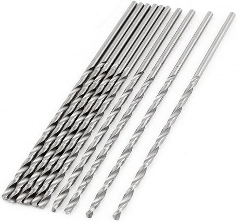 uxcell 20Pcs Twist Drill Bit Set 1.5mm Diamond High Speed Steel (HSS) Straight Shank for Ceramic Jewelry sea Glass, Silver in Saudi Arabia