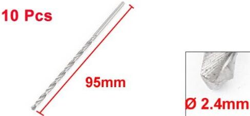 uxcell 20Pcs Twist Drill Bit Set 1.5mm Diamond High Speed Steel (HSS) Straight Shank for Ceramic Jewelry sea Glass, Silver in Saudi Arabia