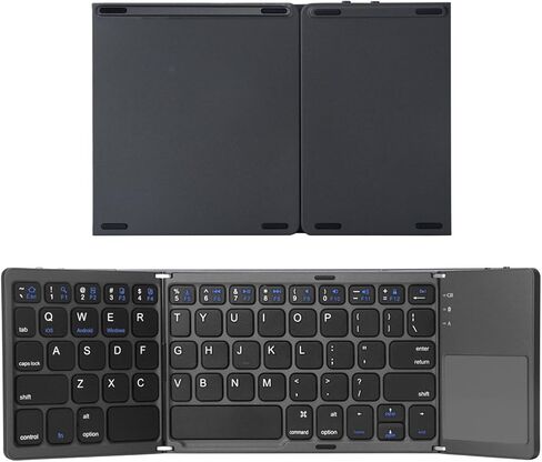 2024 Foldable Bluetooth Keyboard - Portable Keyboard, Foldable Bluetooth Wireless Keyboard with Numeric Keypad,Full-Size Travel Keyboard for Windows iOS Android Tablet Smartphone Laptop PC. in Saudi Arabia