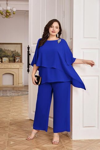 بدلات هانا نيكول مقاس كبير للمناسبات الخاصة قطعتين بدلات أم العريس لحفلات الزفاف وردي فاتح 22 بلس in Kuwait