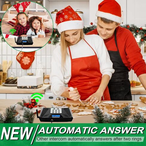 Intercoms Wireless for Home, Upgrade OWNZNN Intercom with Auto Answer, Full Duplex Intercom System Hands-Free, Wireless Intercom System for Home (Only 1 Pack, Requires 2 Units for Communication) in Saudi Arabia