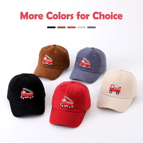 Embroidered Monster Truck Baseball Caps Toddler Boys Girls Funny Cotton Hat Adjustable Dad Summer Sun Hat 3-8 Years in Saudi Arabia