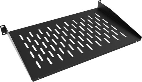 1U Server Rack Shelf 19-Inch Universal Vented Rack Mount Cantilever Server Cabinet Shelf Duty Steel - Weight Capacity 50lb/23kg 12" Deep in Saudi Arabia
