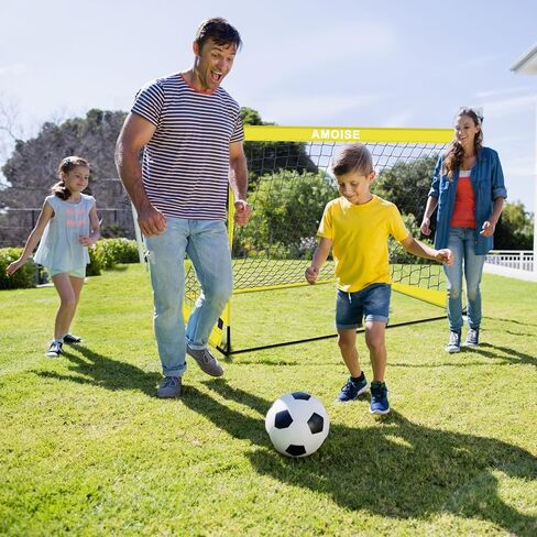 Kids Soccer Goals for Backyard Set of 2, Amoise 4 x 3 ft Portable Soccer Goal Training Equipment with Soccer Ball, Agility Ladder and Cones Pop Up Portable Soccer Set for Kids Youth Training Goals in Saudi Arabia