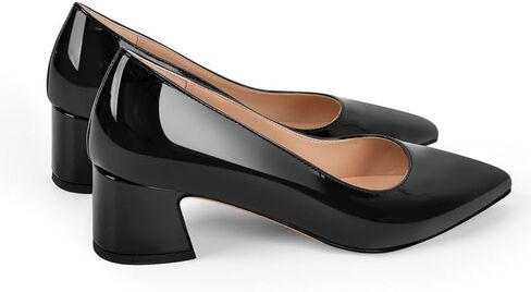 dollkiss Women's Block Heel Pumps Pointed Toe Slip on Heels in Saudi Arabia