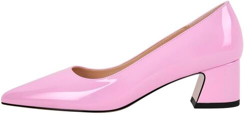 dollkiss Women's Block Heel Pumps Pointed Toe Slip on Heels in Saudi Arabia
