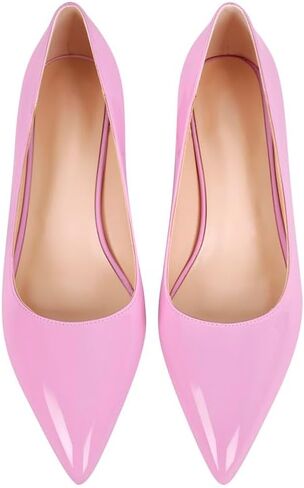 dollkiss Women's Block Heel Pumps Pointed Toe Slip on Heels in Saudi Arabia
