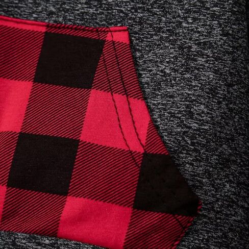 1 Year Old Boy Clothes Fall Winter Baby Boy Clothes Outfits Plaid Button Long Sleeve Hoodie Sweatshirt Pants Sets, Baby Boy Outfit Red Plaid 12-18 Months in Kuwait