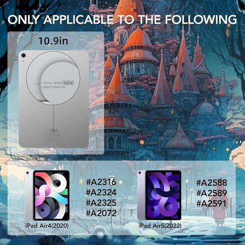 iPad Air 5th Gen Case 2022 / iPad Air 4th Gen Case 2020 10.9/11 Inch-Ai case-Unisex TPU Hard Shell Tablet Case with Tri-Fold Design and Anti-Fingerprint Feature Ultra-Thin Design. in Kuwait