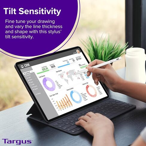Targus Active Stylus for iPad - Take Notes, Doodle and Navigate Seamlessly, 1:1 Apple Pencil Size and Accepts Original Apple Pencil Replacement Tip (AMM174AMGL) in Saudi Arabia