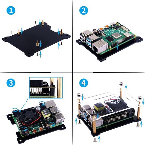 حافظة قبعة GeeekPi PoE لـ Raspberry Pi 4B وPoE HAT in Saudi Arabia