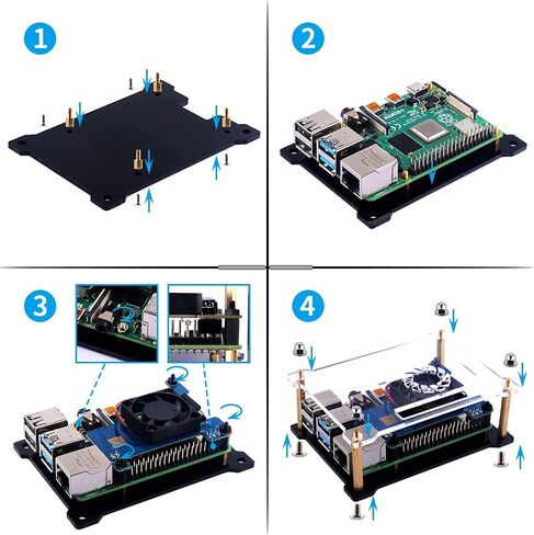 حافظة قبعة GeeekPi PoE لـ Raspberry Pi 4B وPoE HAT in Saudi Arabia
