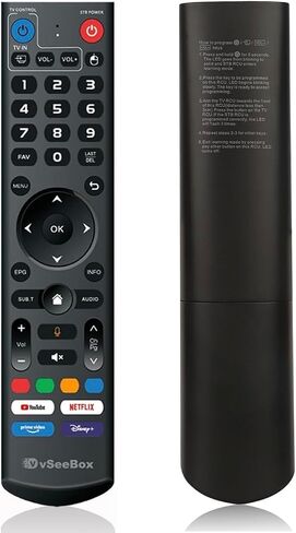 جهاز التحكم عن بعد vSeeBox V3 Pro - التحكم الصوتي عبر البلوتوث | متوافق مع النخبة، ماكس، V3 برو، V2 برو، V1 برو in Kuwait