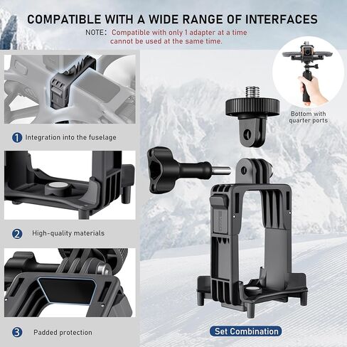 حامل كاميرا STARTRC Avata 2 ممتد لـ DJI Avata 2 /Action5 pro، لـ Gopro، لـ Insta360 X4/X3/Ace Pro، ملحقات حامل الكاميرا الرياضية متعددة الوظائف in Kuwait