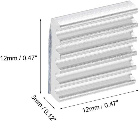 uxcell 10x10x10mm Silver Tone Aluminum Heatsink Thermal Adhesive Pad Cooler for Cooling 3D Printers 6Pcs in Saudi Arabia