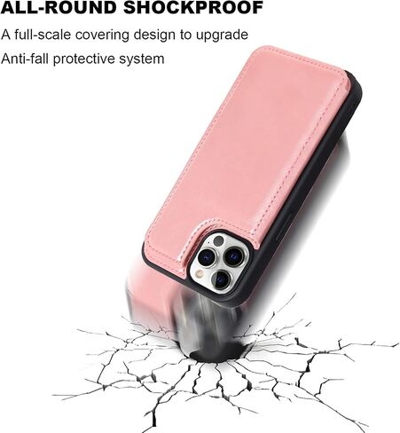 Women Phone Wallet Case Compatible for iPhone 14 Pro with Card Holder,Premuim Leather with Lace Flowers Pattren add Charms,Easily 3 Cards,Kickstand,Raised Coner Protections(Black,6.1inch) in Saudi Arabia