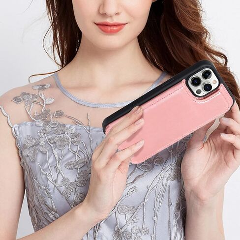 Women Phone Wallet Case Compatible for iPhone 14 Pro with Card Holder,Premuim Leather with Lace Flowers Pattren add Charms,Easily 3 Cards,Kickstand,Raised Coner Protections(Black,6.1inch) in Saudi Arabia