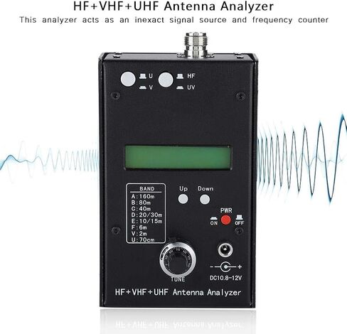 محلل هوائي AW07A HF + VHF + UHF، احترافي 1-9.9 SWR مقياس هوائي L/C اختبار محلل مقاومة الترددات اللاسلكية in Kuwait