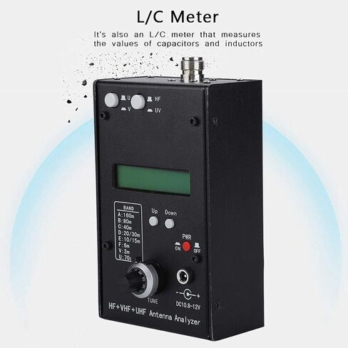 محلل هوائي AW07A HF + VHF + UHF، احترافي 1-9.9 SWR مقياس هوائي L/C اختبار محلل مقاومة الترددات اللاسلكية in Kuwait