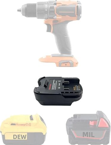 for Ridgid Battery Adapter,Adapter for Milwaukee M18 18V for Dewalt 20V Battery Converter to for Ridgid AEG 18V Li-ion Battery,for Ridgid18V Cordless Power Tools,Adaptor Only in Saudi Arabia