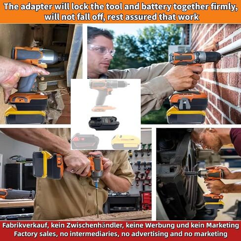 for Ridgid Battery Adapter,Adapter for Milwaukee M18 18V for Dewalt 20V Battery Converter to for Ridgid AEG 18V Li-ion Battery,for Ridgid18V Cordless Power Tools,Adaptor Only in Saudi Arabia