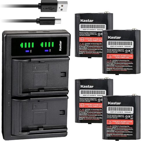 Kastar 2-Pack Battery and Smart Dual Charger Replacement for Motorola TalkAbout T6510 T6530 T6550 T7100 T8500R T8550RCAMO T9500 T9550 T9550XLRCAMO T9580 T9580RSAME T9650 T9650RCAMO T9680 T9680RSAME in Kuwait