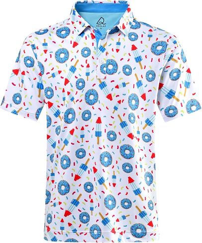 DEOLAX Mens Polo Shirts Fashion Print Mens Golf Shirt Dry Fit Mens Golf Polo Short Sleeve Quick Dry Funny Golf Shirt for Men in Kuwait