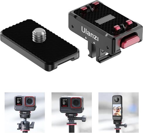 Ulanzi Quick Release Mount, Snap-On Magnetic 2 Prong Mount and 1/4 Thread Mount for Insta360 ACE/ACE PRO in Saudi Arabia