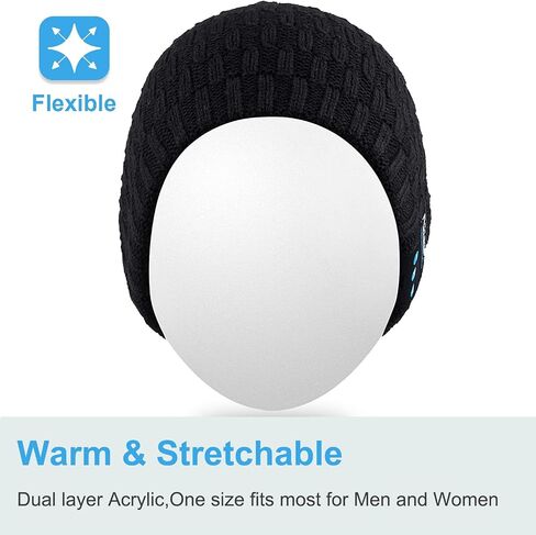 Bluetooth Beanie Hat Wireless Headphones Hands Free Stocking Stuffers in Kuwait