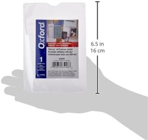 Oxford 65009 Utili-Jac Heavy-Duty Clear Plastic Envelopes, 6 x 9, (50 pack) (OXF65009) in Saudi Arabia