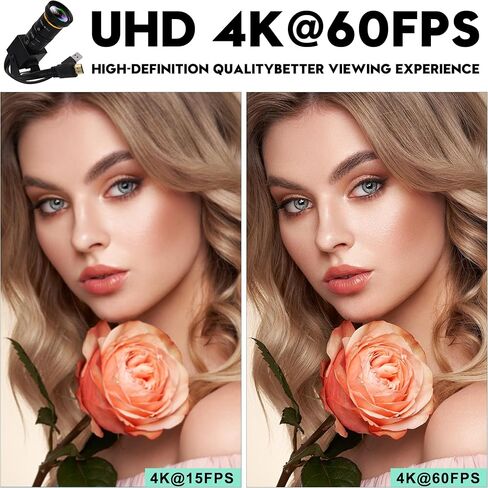 كاميرا HDMI USB 4K 60 إطارًا في الثانية عالية السرعة USB3.0 HDMI كاميرا إخراج متزامنة مع عدسة تكبير يدوية 2.8-12 مم 4X H.264 كاميرا فيديو USB قريبة لاجتماع البث المباشر لعبادة الكنيسة عبر الإنترنت in Kuwait